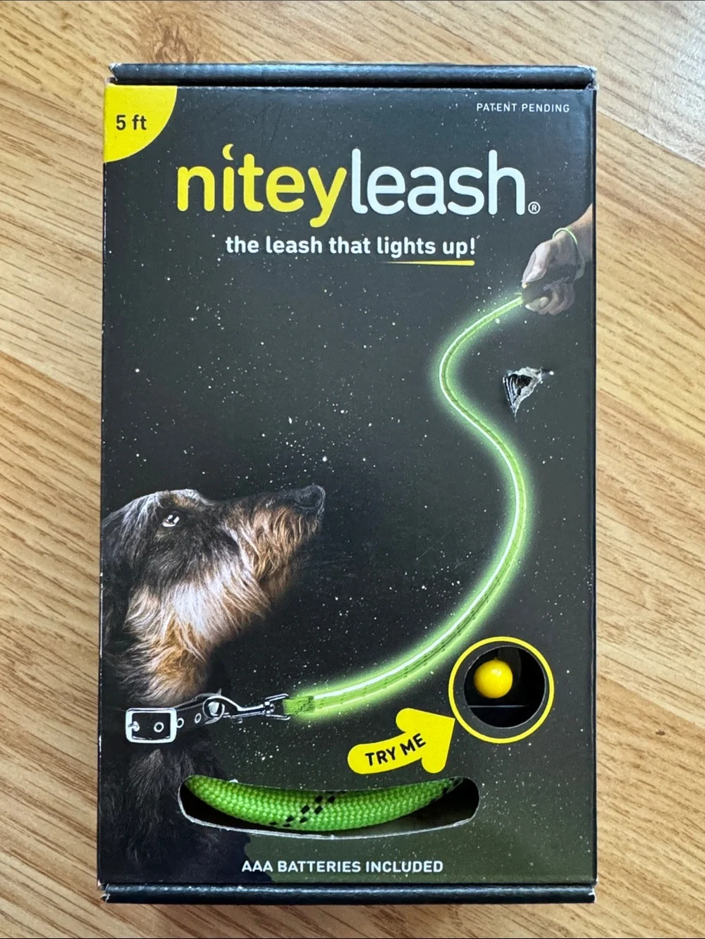 NiteyLeash Light-Up Dog Leash in Neon Green 🐾